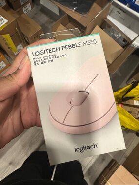 Logitech Pebble M350 Wired Mouse - Light Pink